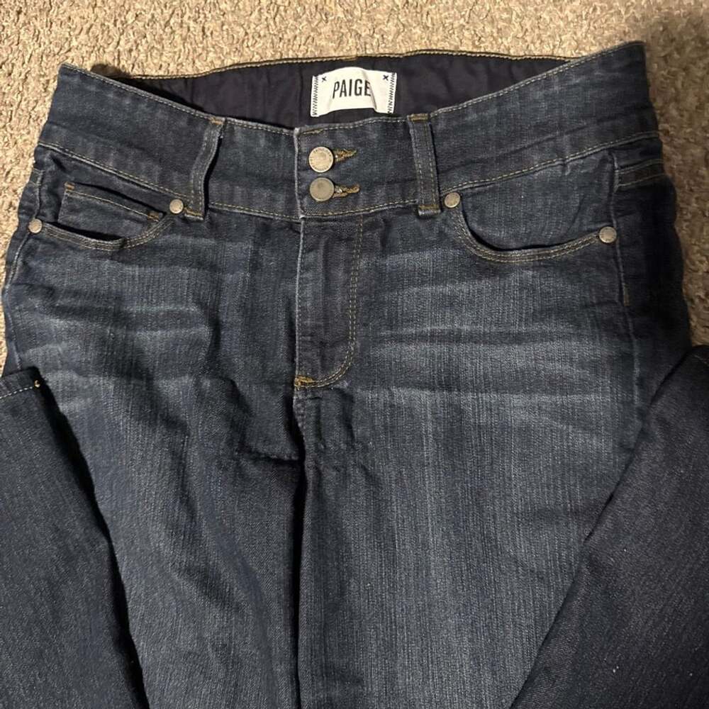 Paige Women's Hidden Hills Bootcut Dark Wash Stretch Jeans 28
